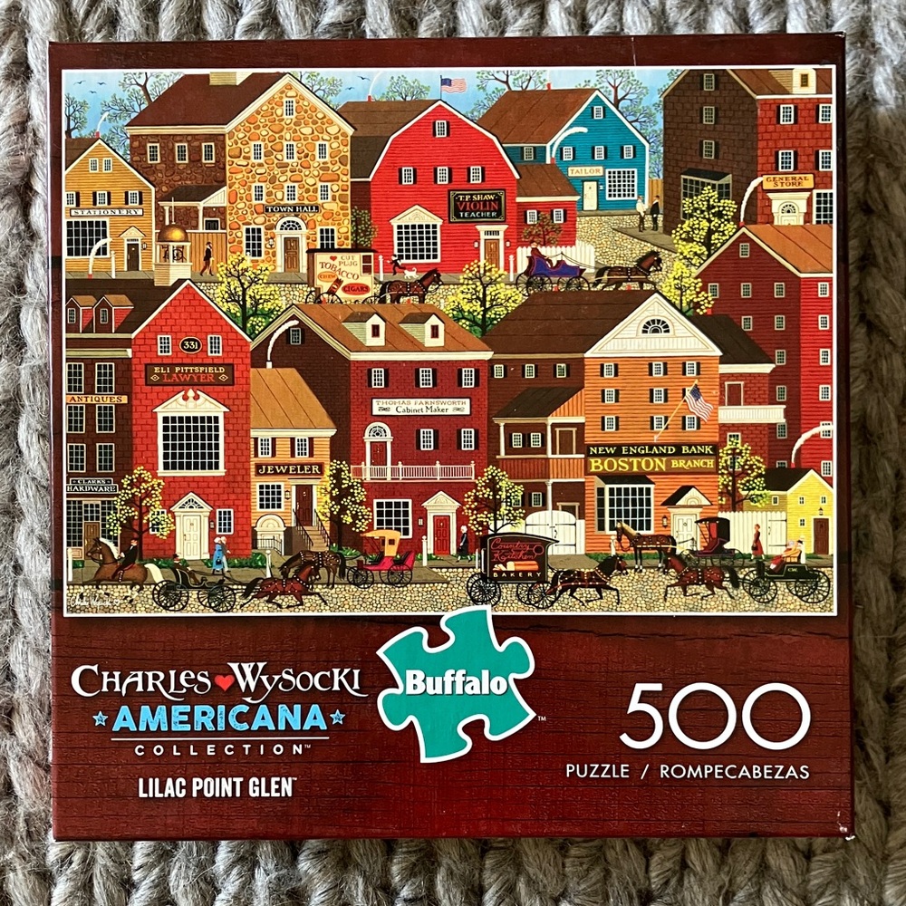 💫NWOT💫 Charles Wysocki “Lilac Point Glen” 500 piece Americana puzzle